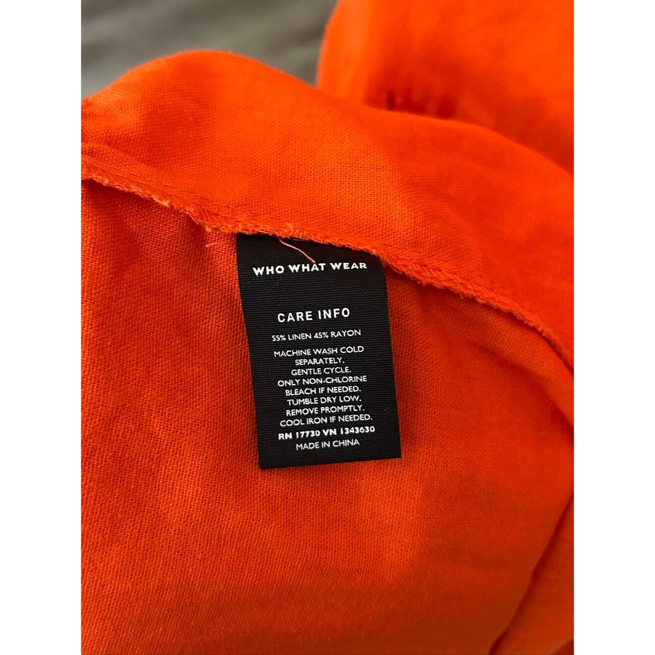 Women's Midi Dress Puff-Sleeve Backless Orange - Who What Wear — image 4 of 8